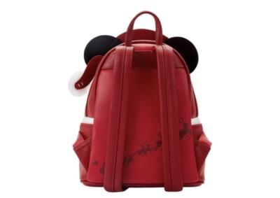 Exclusive Loungefly Glitter Mickey Mouse Santa Mini Backpack  display picture 1