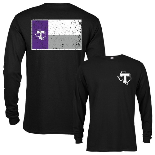 Tarleton State University Texans School Flag Logo Long Sleeve T-Shirt - Foto 3 di 13