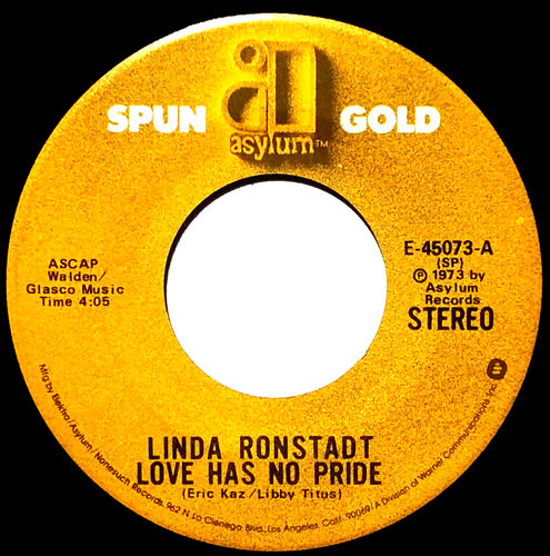 LINDA RONSTADT - Silver Threads & Golden Needles / Love Is No Pride - Vinyl 45rp - Imagen 4 de 4