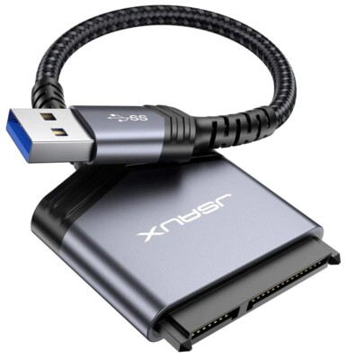 JSAUX USB 3.0 Auf SATA Adapter, USB 3.0 Zu 2,5 Zoll Festplatten/Ssd Adapter Nylo