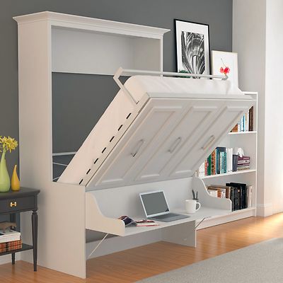 Urban Loft Alegra Full Wall Bed Murphy Bed Easy Install White