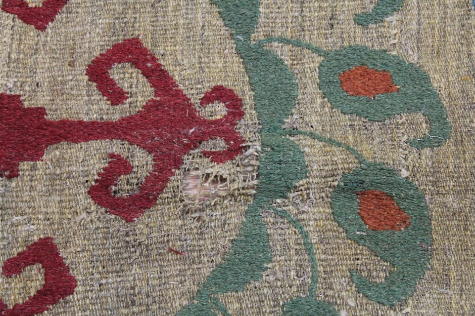 7' x 9' Kazajo Hecho a Mano Tribal Kilim Nómada, Tapiz, Coincide con Alfombras NAVAJO Foto 4 de 4