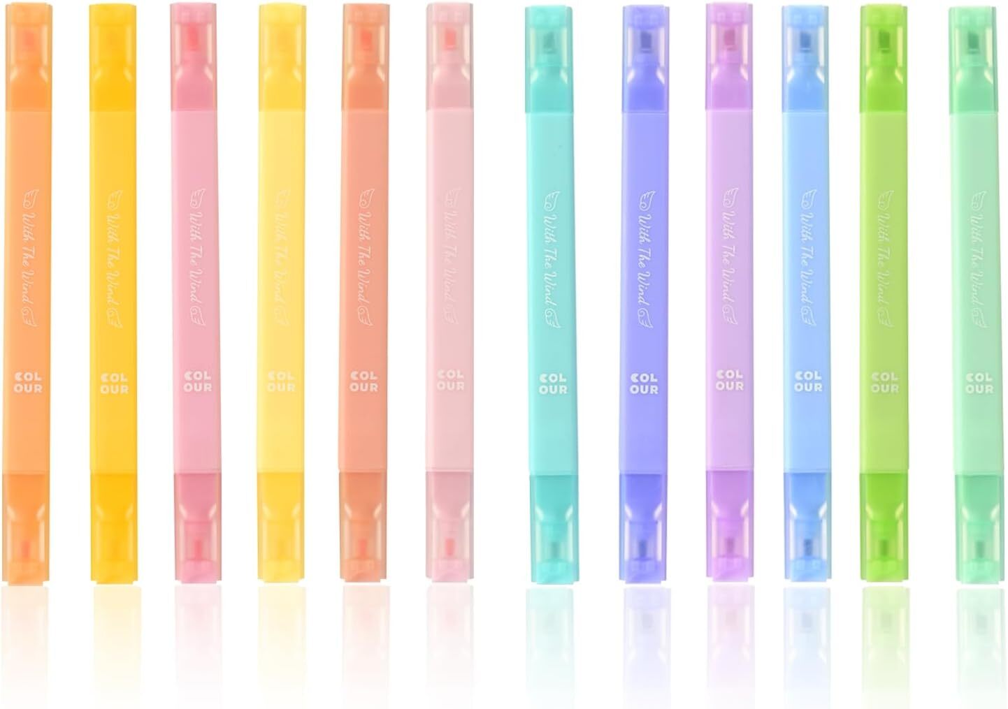 12Pcs Aesthetic Bible Pastel Highlighters and Pens no bleed Assorted Macaroon