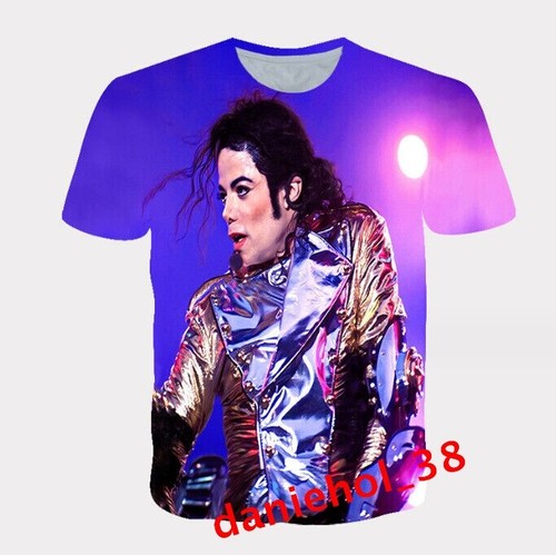 Adults Kids Michael Jackson T-shirt Casual Short Sleeve Tee Tops Pullover Gift - Picture 21 of 25