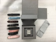 MICHELE Diamond Chronograph Watch w/ Box Manual Cloth & 8 Bands - Large