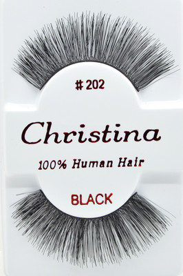 Christina #202 6,12 Pairs 100% Human Hair False Eyelashes 