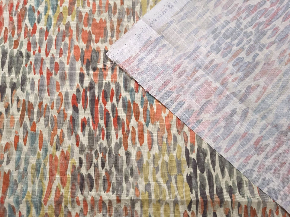 P Kaufmann MAKE IT RAIN NECTAR Red Orange Droplet Designer Drapery Uph Fabric - Image 2 of 4