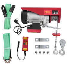 Elektrische Seilwinde Flaschenzug Hebezug Kran Seilzug Funk 220V 600kg T&Uuml;V