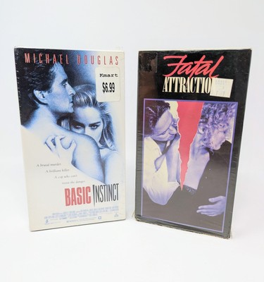 Basic Instinct Fatal Attraction VHS 2 Tape Lot Michael Douglas Suspense Thriller