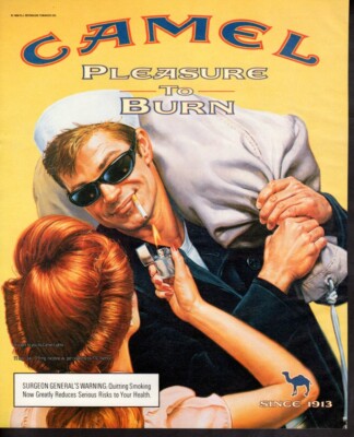 Vintage print ad advertisement Tobacco CAMEL Sailor's Light Pleasure to Burn 99