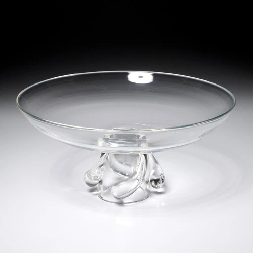 Steuben Crystal Art Glass Footed Pedestal Centerpiece Bowl 8037 George Thompson