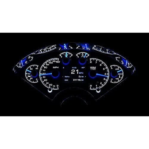 Dakota Digital 1955-1956 Chevy Bel Air Analog Gauges Black Face Alloy HDX-55C-K - Picture 8 of 12