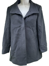 Marks & Spencers Size 10 Mocha Brown Long High Collar Button Up Pockets Coat