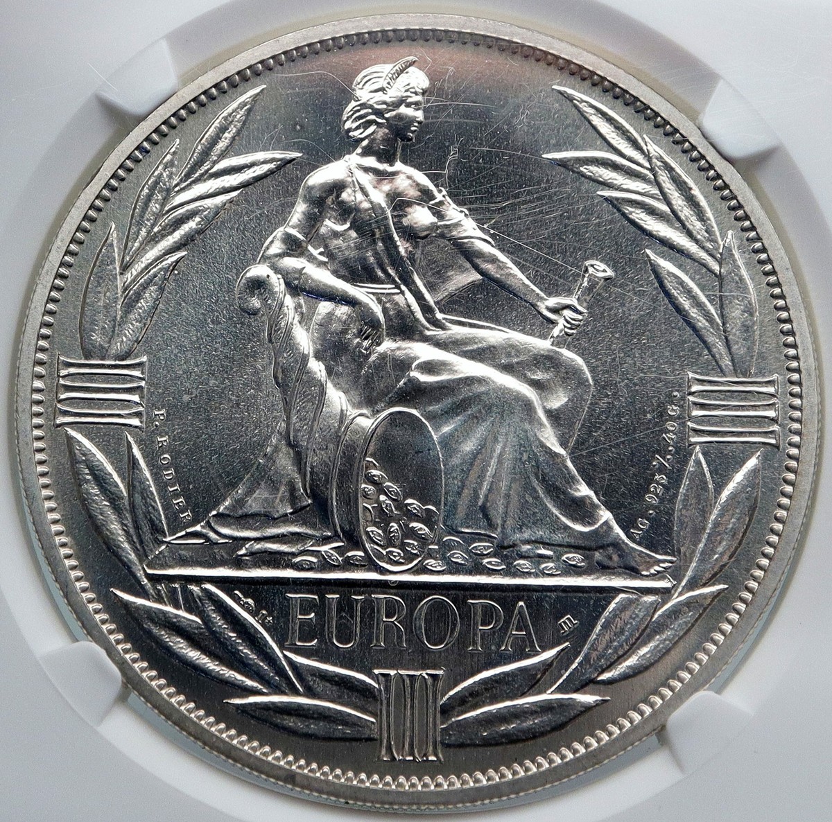 1980 EUROPE European Currency Unit Fantasy Proof-Like Silver ECU