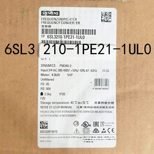 New Siemens 6SL3210-1PE21-1UL0 6SL3 210-1PE21-1UL0 SINAMICS PM240-2 Unfiltered - Picture 4 of 11