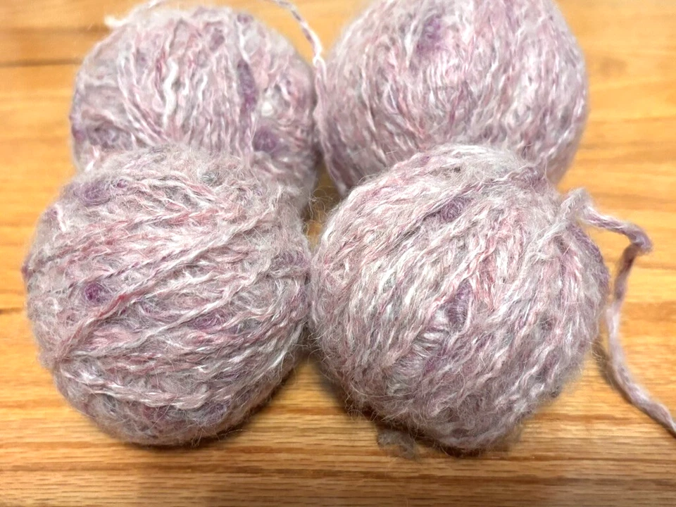 Yarn acrylic soft wavy, pink-purple, different thickness in places, new 8 oz - Image 3 of 3