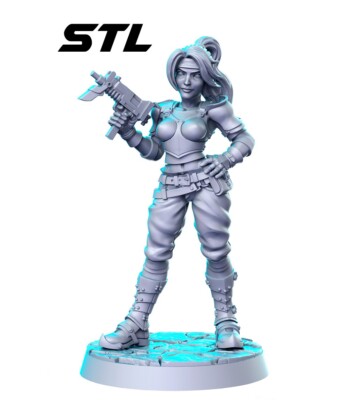 Jessie | Sci-Fi Miniature DnD Miniature Tabletop RPGs Role Playing RN Estudio