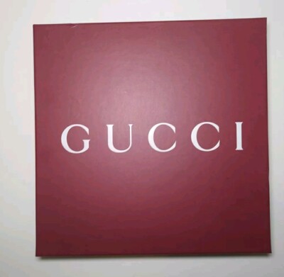Authentic GUCCI Box W/ Ribbon & Tissue Paper -Maroon Small 10.25
