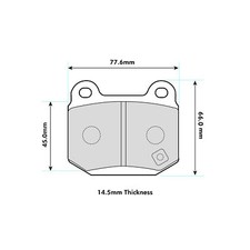 Ferodo DS2500 Pastiglie freno posteriori per Subaru Impreza 2.0 WRX STi 2001>2005 FCP1562H