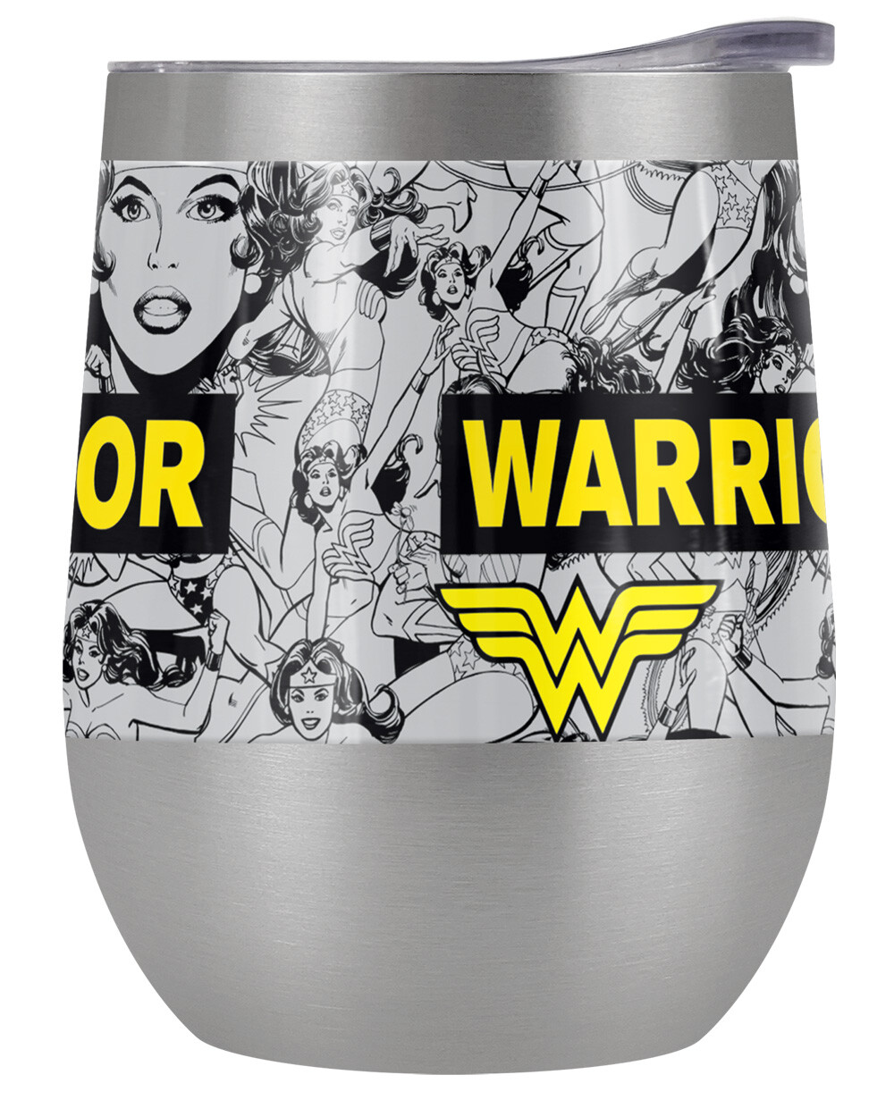 Wonder Woman Warrior 12oz Wine Tumbler Steel Insulated Leak Resistant