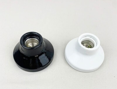 1x E26 E27 Light Socket Porcelain Ceramic Screw Socket Lamp Holder Bulb Base