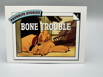 Vintage Disney 1991 Collector Cards #16 Favorite Stories Pluto Bone Trouble