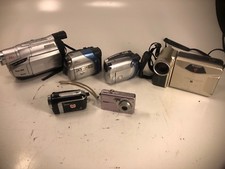 LOT OF 6 Cameras JVC Gr-sxm37u Gr-d33u Canon Dc210 Sharp Vl-a10u Kodak M753