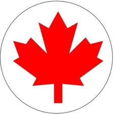 CANADA FLAG MAPLE LEAF BUMPER / LAPTOP / TOOLBOX / WINDOW STICKER / DECAL