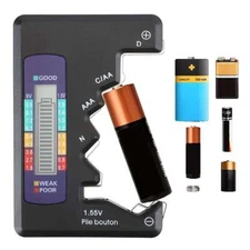 Digital Battery Tester Battery Checker for AA AAA C D 1.5V 9V Button Cell Batter