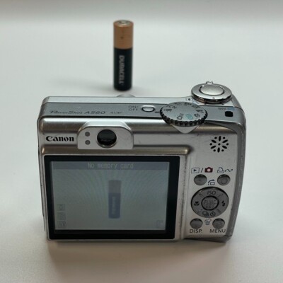 Canon PowerShot A560 7.1MP Silver Digital Camera Tested Working | eBay
