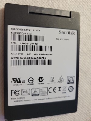 SanDisk X300S 512GB Internal 2.5'' SD7SB2Q-512G SSD solid state drive 