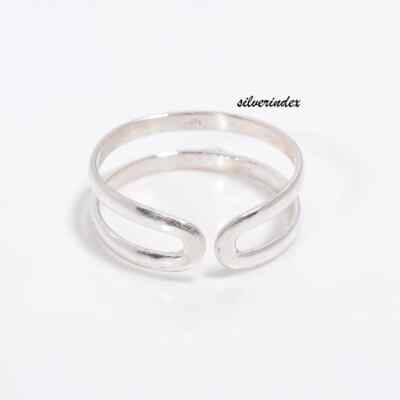 Silver Two Layer Ring, Infinity Chunky Thumb Ring, Christmas Gift For   All Size