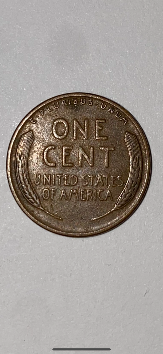 1939 One Cent Wheat Penny W/ ERRORS. No Mint Date, Offset