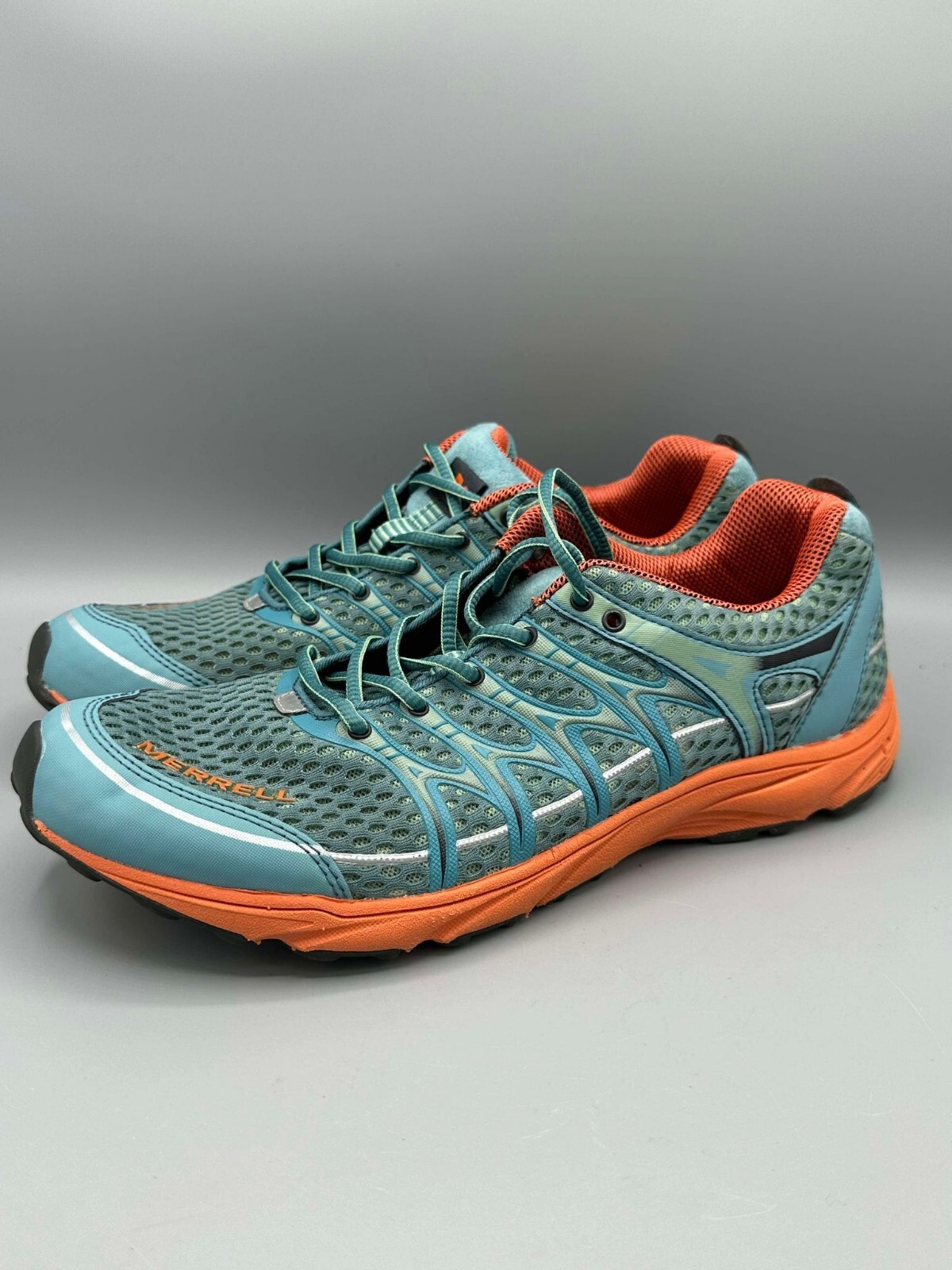 Merrell scarpe da corsa trail donna J06342 blu acqua lychee arancione taglia 11