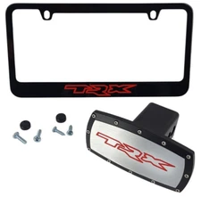 RAM TRX Engraved Metal License Plate Frame and Hitch Cover Gift Set Made in USA