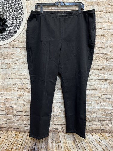 Talbots Pantaloni con cerniera laterale donna Petite neri vita elastica 18 WP - Foto 2 di 5