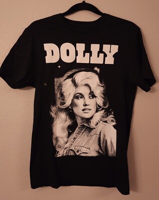 Dolly Parton Men's Size T-shirt Black and White Short Sleeve, Size S, Jolene
