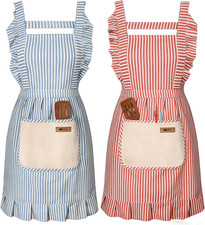 2 Pack Adjustable Kitchen Apron Cooking Apron for Women for Men with Pockets Wor
