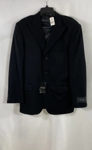 Versace Classic V2 Men's Black 100% Cashmere 3-Button Blazer Jacket NWT Sz 50 video thumbnail