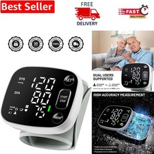 Rechargeable Wrist Blood Pressure Monitor with LED Display  Voice Broadcast