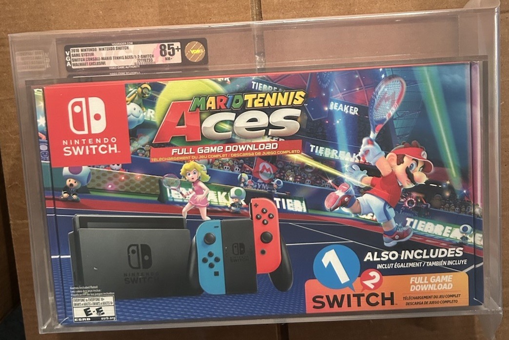 ✅Nintendo Switch Mario Tennis Aces 1-2 Switch Bundle - VGA Graded 85+ NM+ ✅