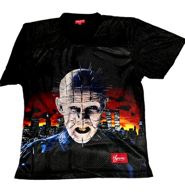 Supreme Hellraiser Football Jersey Sサイズ Supreme Hellraiser / Pinhead Football Jersey Black Size Large SS18