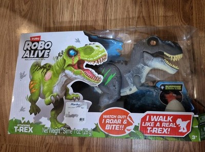 Zuru Robo Alive Attacking T-Rex & Surprise Egg Glow In The Dark Dino Slime NIB