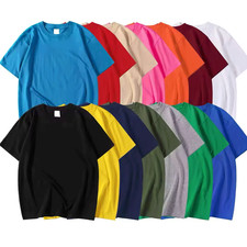 Women s Solid Color Short Sleeve T-Shirt Casual Loose Fit O-Neck Summer Top