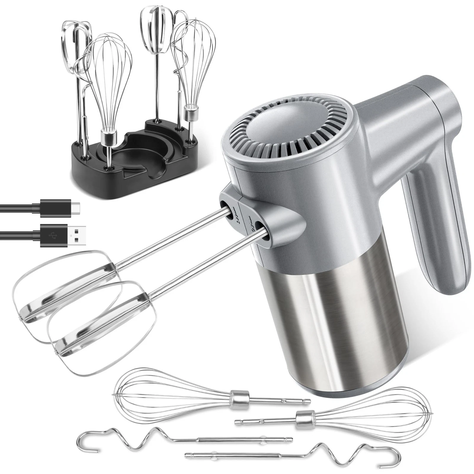 Cordless Hand Mixer, 7 Speed Rechargeable Wireless Handheld Mixer with Eject ...
Opens in a new wind