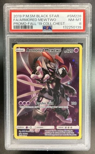 2019 Pokemon SM Black Star Promos Armored Mewtwo #SM228 PSA 8