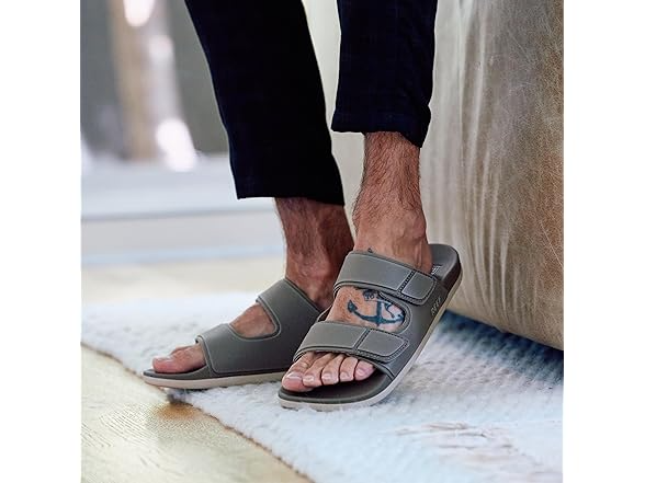 REEF Cushion Tradewind SL Men\'s Fashion Slides 12 Grey / Tan - NWT Reef Cushion Tradewind SL Slide Sandals - NWT Mens 12 Grey  main image 2