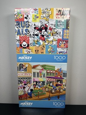 Disney Mickey and Friends 1000 Piece Jigsaw Puzzle Lot Ceaco Multicolor 10+ NEW