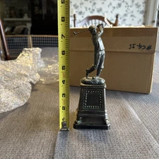 Marka Gallery Metal Golfer Trophy With Pedestal #CG-35 NOS 1997 Open Box 