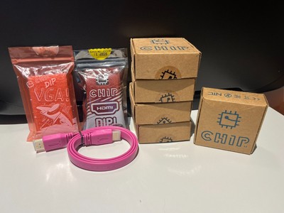 Next Thing Co. NTC C.H.I.P. Lot   5× CHIP 1.0 + HDMI DIP + VGA DIP + HDMI cable